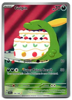 Gulpin 154/142 - 🌊 Stellar Crown Illustration Rare Pokemon TCG 🖤 - LP - Image 1