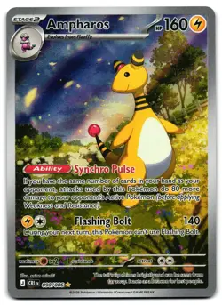 Ampharos 090/086 - 🌊 Chaos Rising Illustration Rare Pokemon TCG Holo 🖤 - NM - Image 1