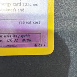 2002 Pokemon Neo Destiny 1st Edition #4 Dark Espeon Holo - Image 5