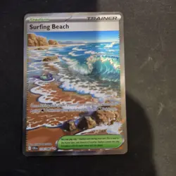 Surfing Beach 114/086 Ultra Rare Holo ME04: Chaos Rising NM - Image 1