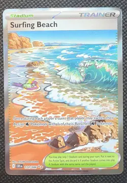 Surfing Beach 114/086 Me04: Chaos Rising Holo - Image 1