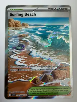 Surfing Beach 114/086 ME04: Chaos Rising Holo Ultra Rare NM - Image 1
