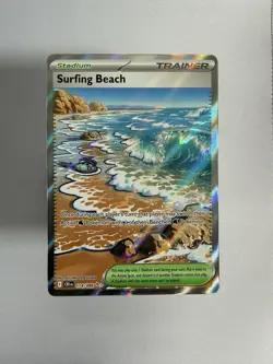 Surfing Beach 114/086 Me04: Chaos Rising Holo - Image 1