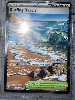 Surfing Beach 114/086 Me04: Chaos Rising Holo - Image 1