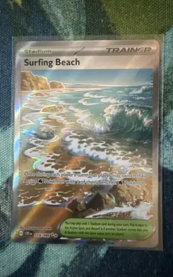 Surfing Beach 114/086 Me04: Chaos Rising Holo - Image 1