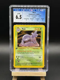 1999 Pokemon Fossil 1st Edition Muk 13/62 Rare Holo WOTC Graded CGC 6.5 Ex/NM+ - Image 2