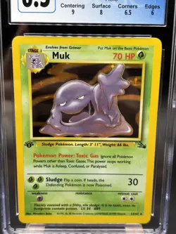 1999 Pokemon Fossil 1st Edition Muk 13/62 Rare Holo WOTC Graded CGC 6.5 Ex/NM+ - Image 4