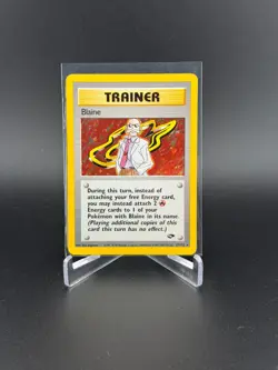 Pokemon TCG Blaine 17/132 Gym Challenge Unlimited Holofoil Holo Rare NP MINT! - Image 1