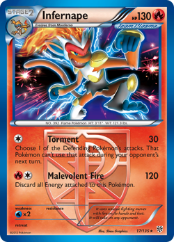 Infernape 17/135 Holo R Plasma Storm Pokemon Holo MP - Image 1