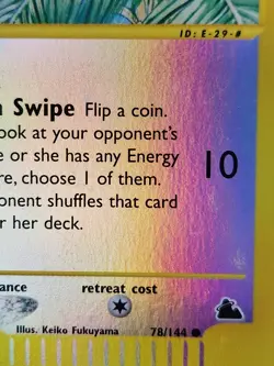 Pokemon TCG Skyridge Meowth 78/144 Reverse Holo E-reader Wotc Card 2003 Vintage - Image 2