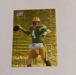Fleer/SkyBox 1996 Fleer Metal Gold Flingers Brett Favre Packers NFL #5 - Image 1