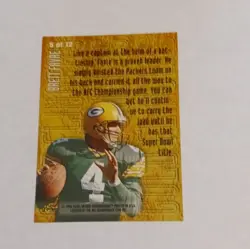 Fleer/SkyBox 1996 Fleer Metal Gold Flingers Brett Favre Packers NFL #5 - Image 2