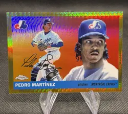 2025 Topps Chrome Platinum Pedro Martinez Gold Prism Refractor SSP #435 Expos - Image 1