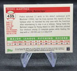 2025 Topps Chrome Platinum Pedro Martinez Gold Prism Refractor SSP #435 Expos - Image 2