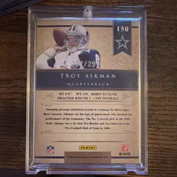 Panini 2011 Gold Standard Legend Troy Aikman #150 Dallas Cowboys Serial #/299 - Image 2