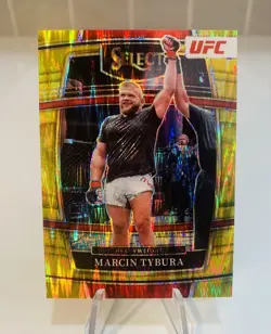 2022 Panini Select UFC Concourse Gold Flash Prizm /10 Marcin Tybura #89 - Image 1