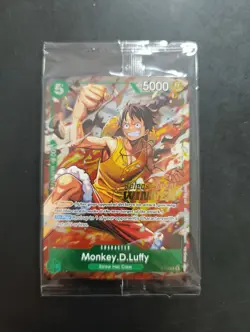 P-135 - Monkey.D.Luffy - Sealed - OP16 Pre-Release Winner Gold Stamp - Image 1
