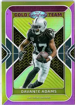 2024 Panini Certified #GT-DAS Davante Adams Gold Team Mirror Pink #/199 - Image 1