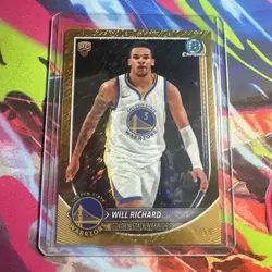 2025-26 Bowman Chrome Will Richard Gold Shimmer /50 Rookie #BCV-52 - Image 1