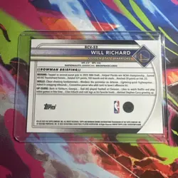 2025-26 Bowman Chrome Will Richard Gold Shimmer /50 Rookie #BCV-52 - Image 2