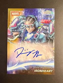 2025 Topps Chrome Marvel Studios Dominique Thorne As Ironheart Auto Gold Ref /50 - Image 1
