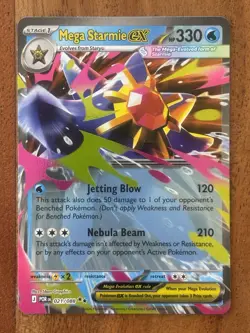 Pokemon TCG Mega Starmie Ex 021/088 Perfect Order Double Rare NM Card - Image 1