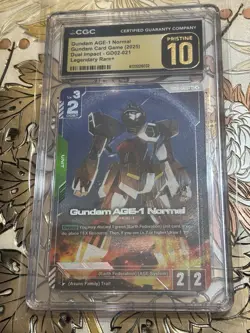 CGC 10 Pristine Gundam AGE-1 Normal (LR+) Dual Impact Gundam Card Game - Image 1