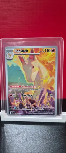 Pokemon TCG Rapidash 189/182 Illustration Rare IR Holo Destined Rivals Card - Image 1