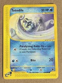 Pokemon TCG Totodile ECard Expeditions Nonholo Common #135/165 Never Been Played - Image 1