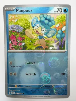 Panpour (Poke Ball Pattern) 017/086 Common Black Bolt Pokemon Holo Near Mint - Image 1