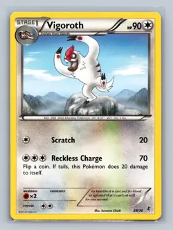 Vigoroth #28 Pokemon XY Trainer Kit: Bisharp & Wigglytuff 28/30 LP Free Shipping - Image 1