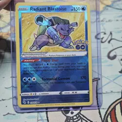 Pokemon Radiant Blastoise 018/078 Pokemon GO Radiant Rare Holo - Image 1