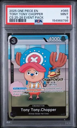 2025 One Piece Tony Tony.Chopper CS 25-26 Event Pack Championship #P-065 PSA 9 - Image 2