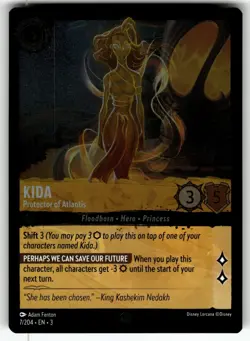 Kida - Protector of Atlantis 7/204 Into the Inklands Lorcana Cold Foil NM - Image 1