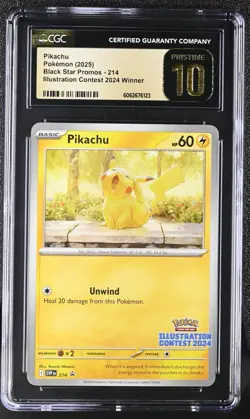 CGC Pristine 10 PIKACHU Promo Card Lot Pokemon Exclusive Black Stars SV-P PSA 10 - Image 5