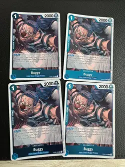 One Piece Card Game Buggy OP02-058 Rare - Blue - Playset - Near Mint - Image 1