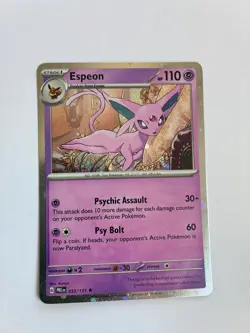Pokemon TCG Espeon 033/131 Cosmos Card - Image 1
