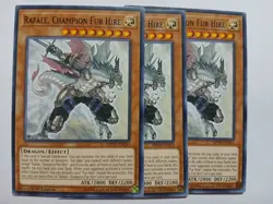 Yugioh Rafale, Champion Fur Hire X3 Common MP19-EN253 1st Ed Near Mint Playset - Image 1