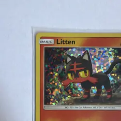 Litten 3/12 McDonald's Collection 2017 Black Star Promo Holo Pokemon Card LP+ - Image 2