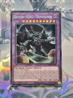 MP20-EN064 Destiny HERO - Dominance Secret Rare 1st Edition Near Mint YuGiOh TCG - Image 1
