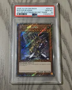 Buster Blader *PSA GEM MINT 10* RA04-EN115 Platinum Secret Rare * Yugioh - Image 1