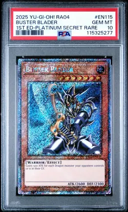 Buster Blader *PSA GEM MINT 10* RA04-EN115 Platinum Secret Rare * Yugioh - Image 3