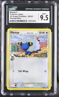 *POP 8* CGC 9.5 Mareep δ Delta Reverse Holo EX Dragon Frontiers 54/101 Pokemon - Image 1