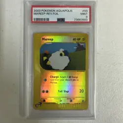 2003 Pokemon - Mareep Reverse Holo E Reader Aquapolis 93/147 - PSA 9 Mint! WOTC - Image 1