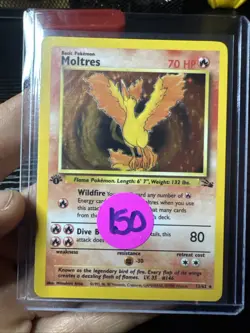 Pokemon TCG Moltres 12/62 1st Edition Fossil Holo 1999 - Image 1