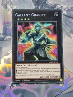 MP20-EN167 Gallant Granite Prismatic Secret Rare 1st Edition NM YuGiOh TCG - Image 1