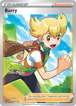 Barry 167/172 Ultra Rare Brilliant Stars Pokemon NM/M - Image 4