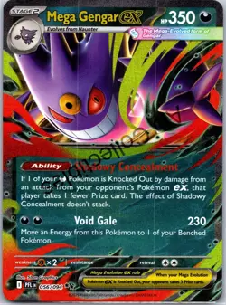Mega Gengar ex 056/094 Double Rare Phantasmal Flames Pokemon Holo Near Mint - Image 1