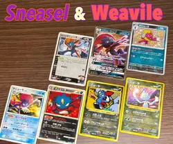 Pokemon Sneasel & Weavile Card Lot 7 Cards Japanese Vintage Promo GX - Image 1