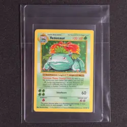 1999 Base Shadowless VENUSAUR 15/102 Holo Rare Pokemon Set SQ MISCUT CORNER Card - Image 1